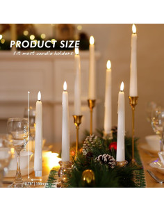 Velas LED Sin Llama AFINETH 24.4 cm, Paquete de 6 con Control Remoto 2