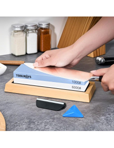 Kit de Afilado TOOLMAYS con Piedras Doble Grano 1000/6000 2