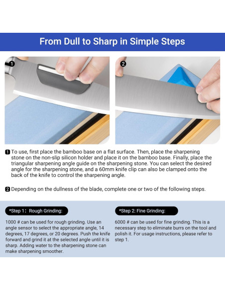 Kit de Afilado TOOLMAYS con Piedras Doble Grano 1000/6000