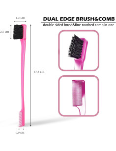 Cepillo Doble Cara Foxi Fresh 2 Piezas Rosa y Negro 17.78 cm 2
