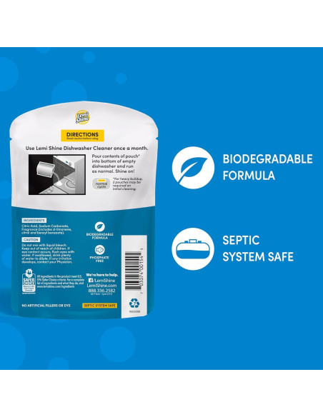 Lemi Shine Limpiador Natural para Lavavajillas 41g - Aroma Limón