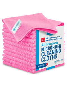 Paquete de 12 Paños de Microfibra Rosa Microfiber Wholesale
