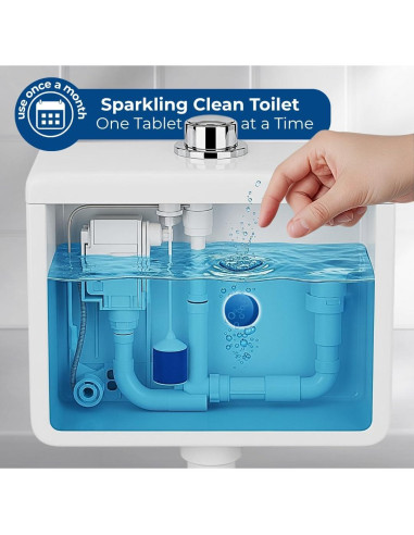 Tabletas Limpiadoras de Inodoro Skyis - Paquete de 12 Unidades