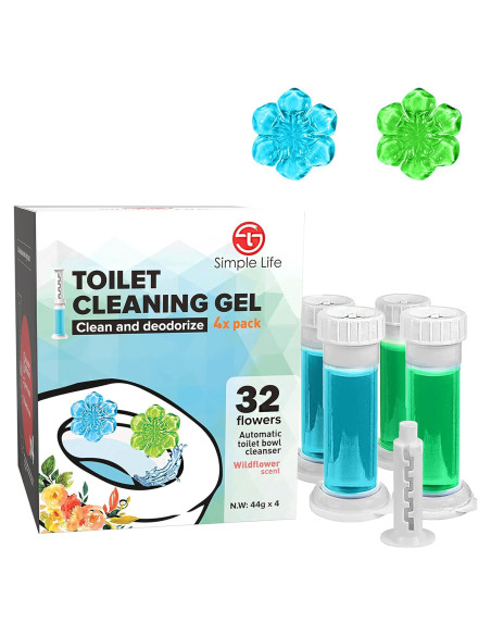 Gel Limpiador de Inodoro Simple Life - 32 Sellos Aroma Floral