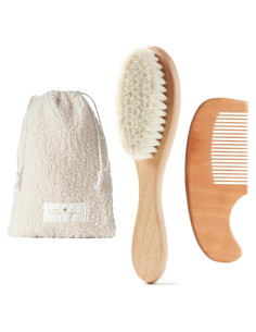 Conjunto de Cepillo y Peine Natural MYZI para Bebé