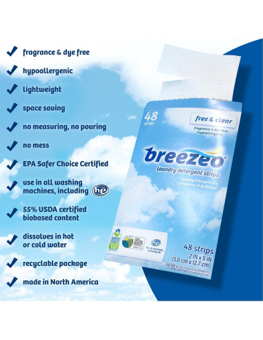 Detergente para Ropa en Tiras Cleanfinity 48 Unidades Libre y Claro