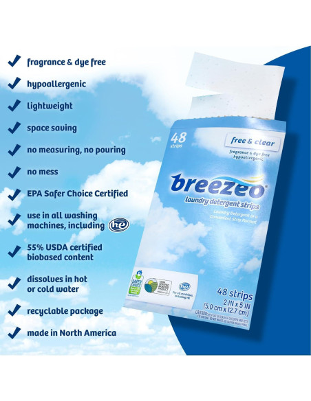 Detergente para Ropa en Tiras Cleanfinity 48 Unidades Libre y Claro