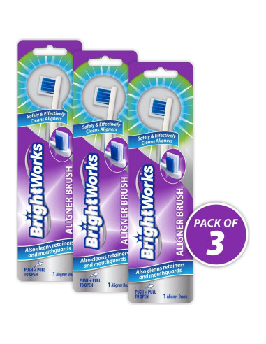 Cepillo para Alineadores BrightWorks - Paquete de 3 Unidades