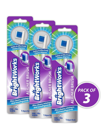 Cepillo para Alineadores BrightWorks - Paquete de 3 Unidades