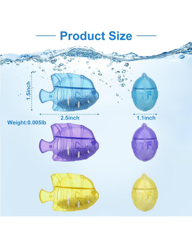 10PC Limpiador de Humidificador Pez VZZNN Universal 6.48x4.45cm
