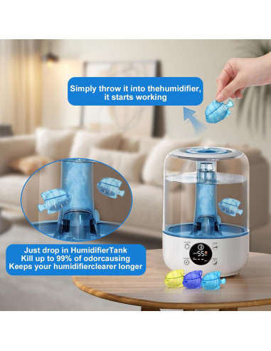 10PC Limpiador de Humidificador Pez VZZNN Universal 6.48x4.45cm