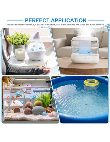 10PC Limpiador de Humidificador Pez VZZNN Universal 6.48x4.45cm