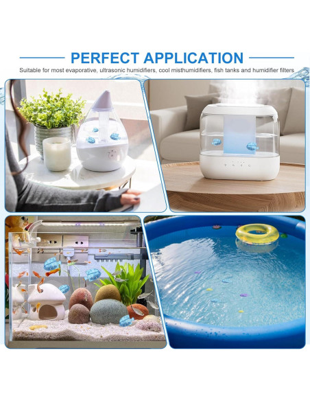 10PC Limpiador de Humidificador Pez VZZNN Universal 6.48x4.45cm