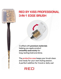 Cepillo de Bordes 3-en-1 Red by Kiss con Estuche - Jabalí 2