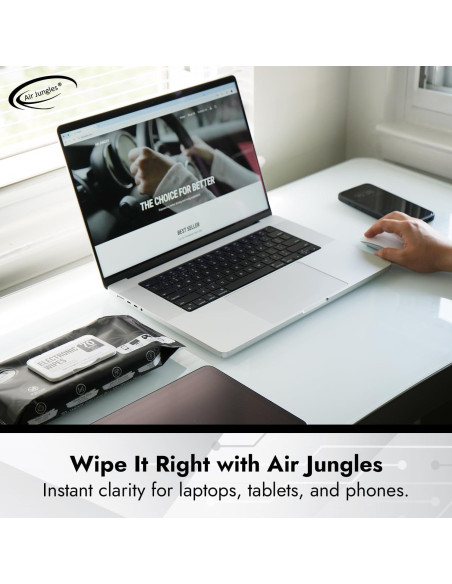 Toallitas Limpiadoras Electrónicas Air Jungles 70 Unidades 20x25cm Toallitas Limpiadoras Electrónicas Air Jungles 70 Unidades 20x25cm