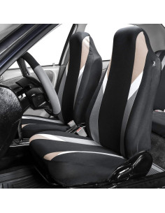 Funda de Asiento Premium FH Group Beige/Negro para 7 Pasajeros 2