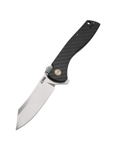 Cuchillo Plegable CJRB Kicker D2 Mango Fibra Carbono 21cm