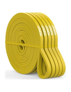 Banda de Resistencia Iron Core Fitness Amarilla Extra Ligera - Paquete de 5