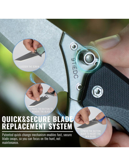 Cuchillo Plegable 9TiEDC T05 con 4 Cuchillas Reemplazables Cuchillo Plegable 9TiEDC T05 con 4 Cuchillas Reemplazables