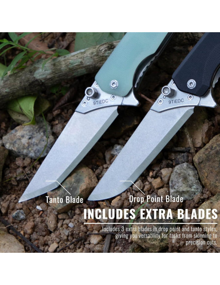 Cuchillo Plegable 9TiEDC T05 con 4 Cuchillas Reemplazables Cuchillo Plegable 9TiEDC T05 con 4 Cuchillas Reemplazables
