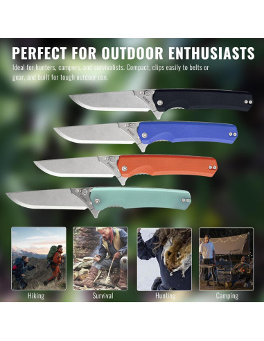 Cuchillo Plegable 9TiEDC T05 con 4 Cuchillas Reemplazables