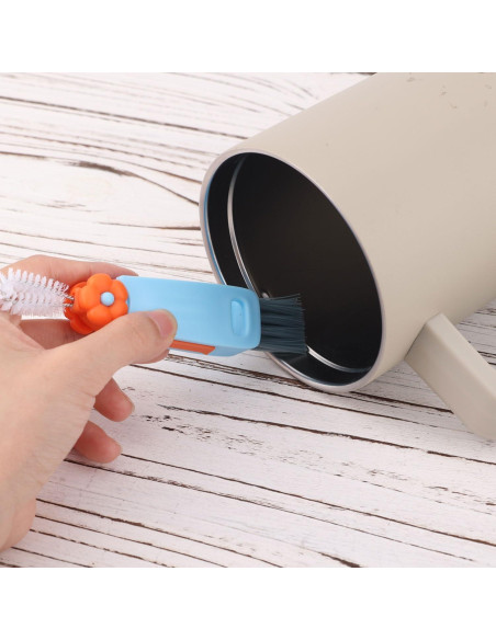 Juego de 6 cepillos limpiadores de botellas PEUTIER - Acero inoxidable y nylon