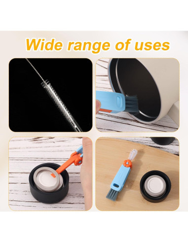 Juego de 6 cepillos limpiadores de botellas PEUTIER - Acero inoxidable y nylon