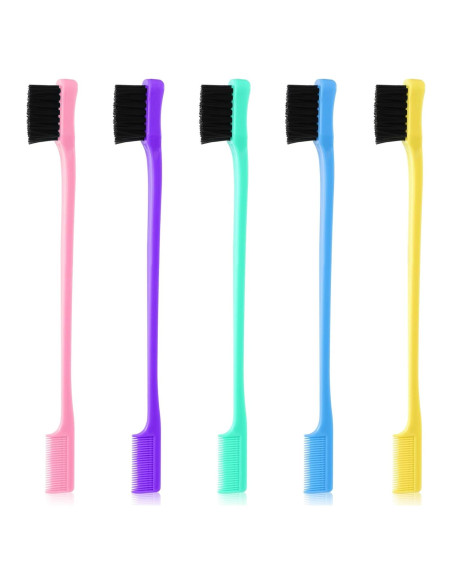 Juego de Cepillos y Peines de Bordes Molain - 5 Piezas Coloridas