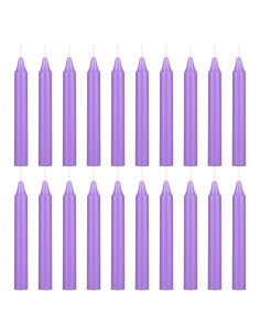 Set de 20 Mini Velas Lavanda Mega Velas 10 cm Sin Aroma