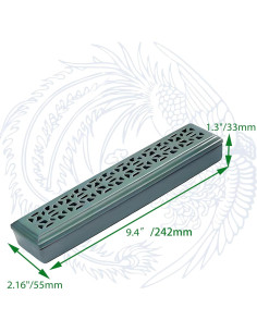 Soporte de Incienso Cerámica Sisims Verde 24 cm para Meditación 2