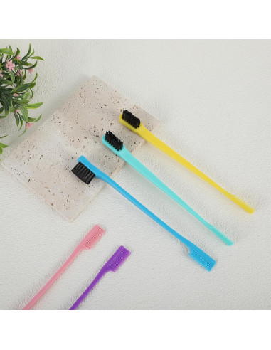 Juego de Cepillos y Peines de Bordes Molain - 5 Piezas Coloridas