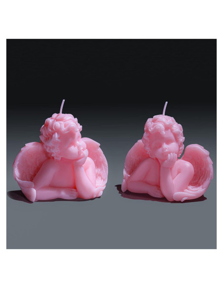 2 Velas Aromáticas de Cera de Soya Nuanchu Ángel Rosa 9.5x8cm 2 Velas Aromáticas de Cera de Soya Nuanchu Ángel Rosa 9.5x8cm