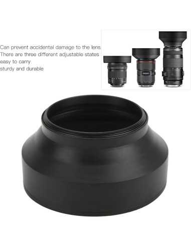 Parasoles Plegables Shanrya 62mm para Lentes de Cámara