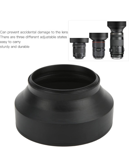 Parasoles Plegables Shanrya 62mm para Lentes de Cámara