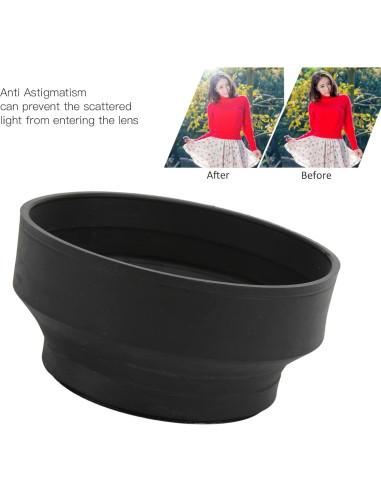 Parasoles Plegables Shanrya 62mm para Lentes de Cámara