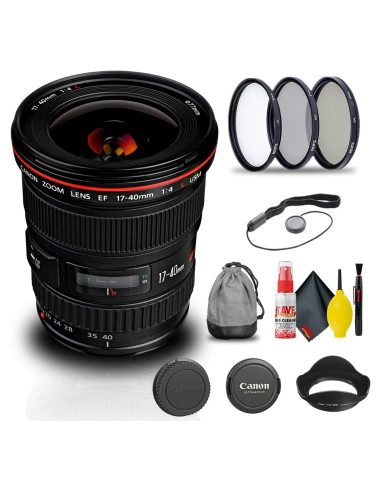 Lente Canon EF 17-40mm f/4L USM + Kit de Filtros y Limpieza