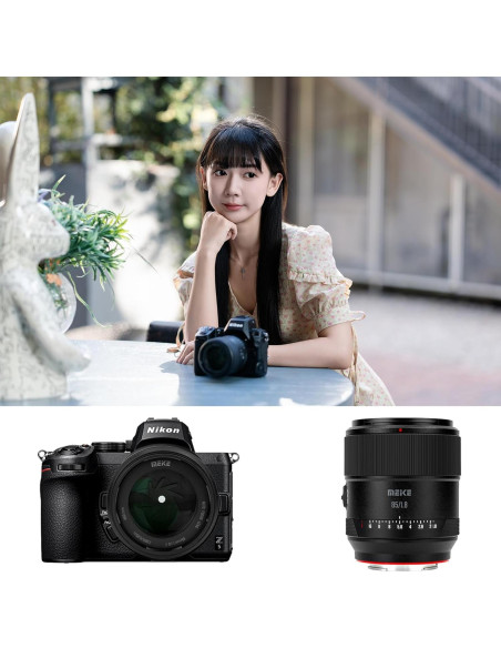 Lente Meike 85mm f1.8 STM para Nikon Z - Autoenfoque 8K Lente Meike 85mm f1.8 STM para Nikon Z - Autoenfoque 8K
