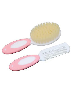 Juego de Cepillo y Peine para Bebés HUAYINGMEI Rosa