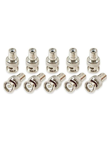 Adaptador BNC a RCA Nightwolf 10 PCS para CCTV RG59