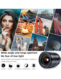 Lente VILTROX AF 13mm F1.4 XF para cámaras Fujifilm APS-C 2