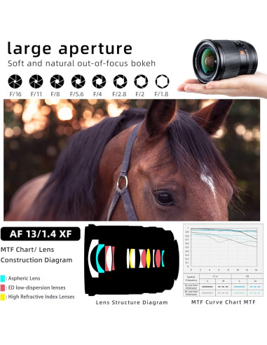 Lente VILTROX AF 13mm F1.4 XF para cámaras Fujifilm APS-C