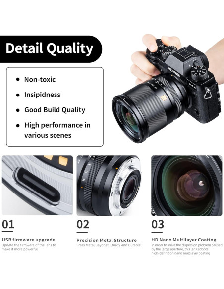 Lente VILTROX AF 13mm F1.4 XF para cámaras Fujifilm APS-C