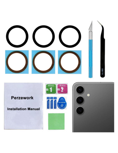 2 Lentes de Reemplazo para Cámara Samsung Galaxy S24+ Plus