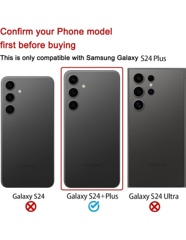 2 Lentes de Reemplazo para Cámara Samsung Galaxy S24+ Plus