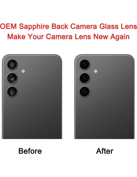 2 Lentes de Reemplazo para Cámara Samsung Galaxy S24+ Plus