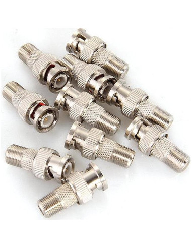 Adaptador BNC a RCA Nightwolf 10 PCS para CCTV RG59