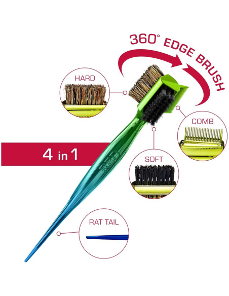 Cepillo 4 en 1 Red by Kiss para Cabello Rizado Grueso