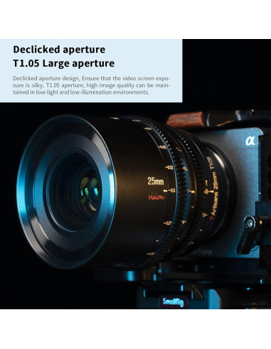 Lente de Cine 7artisans 25mm T1.05 para Cámaras Sony E-Mount