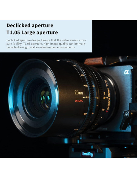 Lente de Cine 7artisans 25mm T1.05 para Cámaras Sony E-Mount