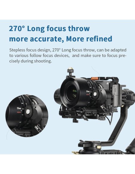 Lente de Cine 7artisans 25mm T1.05 para Cámaras Sony E-Mount